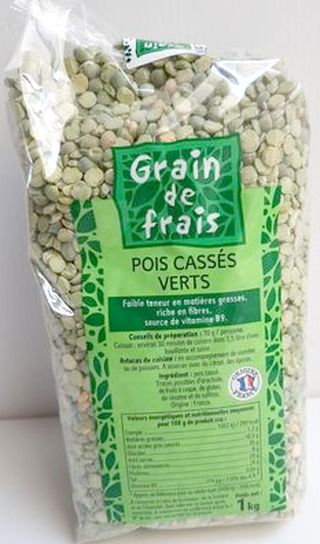 Pois cassés verts 1kg