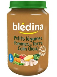 [EB03200] Petits pots colin/ petits légumes 200g 6 mois